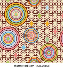 Geometric seamless pattern, tribal ethnic ornament, fashion repeating texture. Abstract background, vector illustration