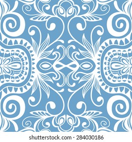 Geometric seamless pattern. Tribal ethnic Arabian ornament. Fashion repeating texture, hand drawn artwork vector illustration.
