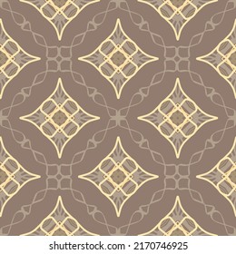 Geometric Seamless Pattern with Tribal Shape. Designed in Ikat, Boho, Aztec, Folk, Motif, Luxury Arabic Style. Ideal for Fabric Garment, Ceramics, Wallpaper, backdrop. Vector Illustration