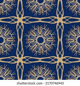 Geometric Seamless Pattern with Tribal Shape. Designed in Ikat, Boho, Aztec, Folk, Motif, Luxury Arabic Style. Ideal for Fabric Garment, Ceramics, Wallpaper, backdrop. Vector Illustration