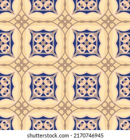 Geometric Seamless Pattern with Tribal Shape. Designed in Ikat, Boho, Aztec, Folk, Motif, Luxury Arabic Style. Ideal for Fabric Garment, Ceramics, Wallpaper, backdrop. Vector Illustration