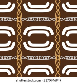 Geometric Seamless Pattern with Tribal Shape. Designed in Ikat, Boho, Aztec, Folk, Motif, Luxury Arabic Style. Ideal for Fabric Garment, Ceramics, Wallpaper, backdrop. Vector Illustration