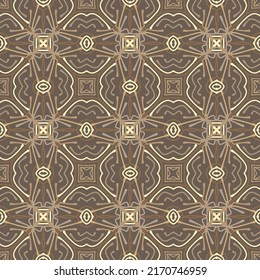 Geometric Seamless Pattern with Tribal Shape. Designed in Ikat, Boho, Aztec, Folk, Motif, Luxury Arabic Style. Ideal for Fabric Garment, Ceramics, Wallpaper, backdrop. Vector Illustration