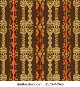 Geometric Seamless Pattern with Tribal Shape. Designed in Ikat, Boho, Aztec, Folk, Motif, Luxury Arabic Style. Ideal for Fabric Garment, Ceramics, Wallpaper, backdrop. Vector Illustration