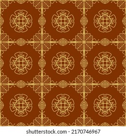 Geometric Seamless Pattern with Tribal Shape. Designed in Ikat, Boho, Aztec, Folk, Motif, Luxury Arabic Style. Ideal for Fabric Garment, Ceramics, Wallpaper, backdrop. Vector Illustration