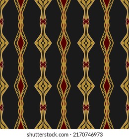 Geometric Seamless Pattern with Tribal Shape. Designed in Ikat, Boho, Aztec, Folk, Motif, Luxury Arabic Style. Ideal for Fabric Garment, Ceramics, Wallpaper, backdrop. Vector Illustration
