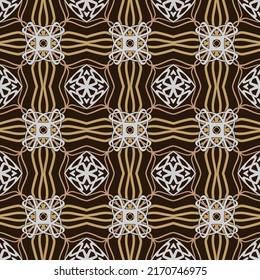 Geometric Seamless Pattern with Tribal Shape. Designed in Ikat, Boho, Aztec, Folk, Motif, Luxury Arabic Style. Ideal for Fabric Garment, Ceramics, Wallpaper, backdrop. Vector Illustration