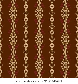 Geometric Seamless Pattern with Tribal Shape. Designed in Ikat, Boho, Aztec, Folk, Motif, Luxury Arabic Style. Ideal for Fabric Garment, Ceramics, Wallpaper, backdrop. Vector Illustration
