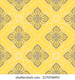 Geometric Seamless Pattern with Tribal Shape. Designed in Ikat, Boho, Aztec, Folk, Motif, Luxury Arabic Style. Ideal for Fabric Garment, Ceramics, Wallpaper, backdrop. Vector Illustration