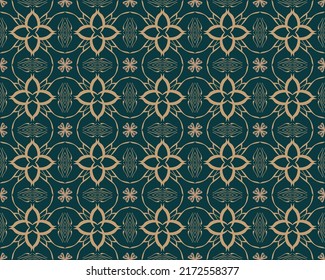 Geometric Seamless Pattern with Tribal Shape. Designed in Ikat, Boho, Aztec, Folk, Motif, Thai, Luxury Arabic Style. Ideal for Fabric Garment, Ceramics, Wallpaper. Vector Illustration