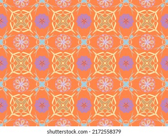 Geometric Seamless Pattern with Tribal Shape. Designed in Ikat, Boho, Aztec, Folk, Motif, Thai, Luxury Arabic Style. Ideal for Fabric Garment, Ceramics, Wallpaper. Vector Illustration