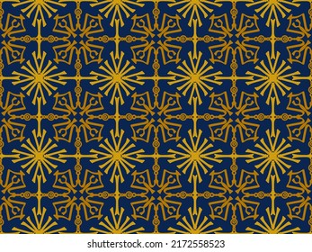 Geometric Seamless Pattern with Tribal Shape. Designed in Ikat, Boho, Aztec, Folk, Motif, Thai, Luxury Arabic Style. Ideal for Fabric Garment, Ceramics, Wallpaper. Vector Illustration