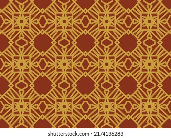 Geometric Seamless Pattern with Tribal Shape. Designed in Ikat, Boho, Aztec, Folk, Motif, Luxury Arabic Style. Ideal for Fabric Garment, Ceramics, Wallpaper. Vector Illustration
