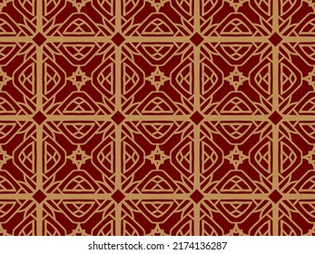 Geometric Seamless Pattern with Tribal Shape. Designed in Ikat, Boho, Aztec, Folk, Motif, Luxury Arabic Style. Ideal for Fabric Garment, Ceramics, Wallpaper. Vector Illustration