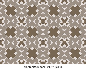 Geometric Seamless Pattern with Tribal Shape. Designed in Ikat, Boho, Aztec, Folk, Motif, Luxury Arabic Style. Ideal for Fabric Garment, Ceramics, Wallpaper. Vector Illustration
