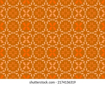 Geometric Seamless Pattern with Tribal Shape. Designed in Ikat, Boho, Aztec, Folk, Motif, Luxury Arabic Style. Ideal for Fabric Garment, Ceramics, Wallpaper. Vector Illustration