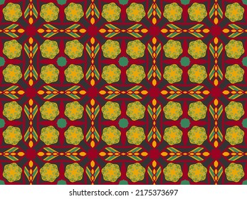 Geometric Seamless Pattern with Tribal Shape. Designed in Ikat, Boho, Aztec, Folk, Motif, Thai, Luxury Arabic Style. Ideal for Fabric Garment, Ceramics, Wallpaper. Vector Illustration