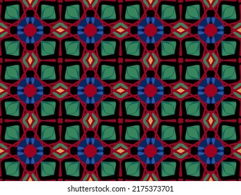 Geometric Seamless Pattern with Tribal Shape. Designed in Ikat, Boho, Aztec, Folk, Motif, Thai, Luxury Arabic Style. Ideal for Fabric Garment, Ceramics, Wallpaper. Vector Illustration