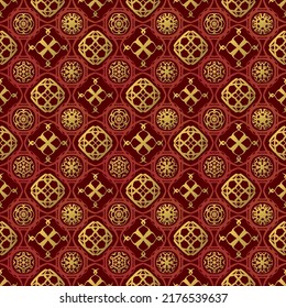 Geometric Seamless Pattern with Tribal Shape. Designed in Ikat, Boho, Aztec, Folk, Motif, Thai, Luxury Arabic Style. Ideal for Fabric Garment, tiles, Wallpaper. Vector Illustration