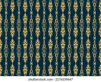 Geometric Seamless Pattern with Tribal Shape. Designed in Ikat, Boho, Aztec, Folk, Motif, Thai, Luxury Arabic Style. Ideal for Fabric Garment, tiles, Wallpaper. Vector Illustration