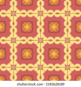 Geometric Seamless Pattern with Tribal Shape. Designed in Ikat, Boho, Aztec, Folk, Motif, Thai, Luxury Arabic Style. Ideal for Fabric Garment, Ceramics, Wallpaper. Vector Illustration.