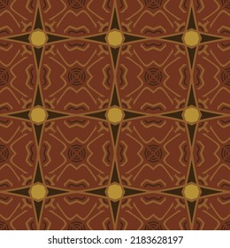 Geometric Seamless Pattern with Tribal Shape. Designed in Ikat, Boho, Aztec, Folk, Motif, Thai, Luxury Arabic Style. Ideal for Fabric Garment, Ceramics, Wallpaper. Vector Illustration.
