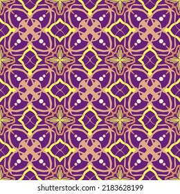 Geometric Seamless Pattern with Tribal Shape. Designed in Ikat, Boho, Aztec, Folk, Motif, Thai, Luxury Arabic Style. Ideal for Fabric Garment, Ceramics, Wallpaper. Vector Illustration.