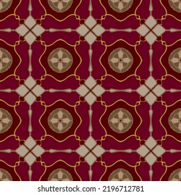 Geometric Seamless Pattern with Tribal Shape. Designed in Ikat, Boho, Aztec, Folk, Motif, Thai, Luxury Arabic Style. Ideal for Fabric Garment, Ceramics, Wallpaper. Vector Illustration.