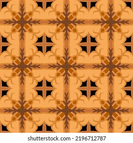 Geometric Seamless Pattern with Tribal Shape. Designed in Ikat, Boho, Aztec, Folk, Motif, Thai, Luxury Arabic Style. Ideal for Fabric Garment, Ceramics, Wallpaper. Vector Illustration.