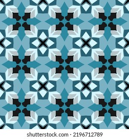 Geometric Seamless Pattern with Tribal Shape. Designed in Ikat, Boho, Aztec, Folk, Motif, Thai, Luxury Arabic Style. Ideal for Fabric Garment, Ceramics, Wallpaper. Vector Illustration.