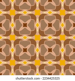Geometric Seamless Pattern with Tribal Shape. Pattern designed in Ikat, Aztec, Moroccan, Thai, Luxury Arabic Style. Ideal for Fabric Garment, Ceramics, Wallpaper. Vector Illustration.