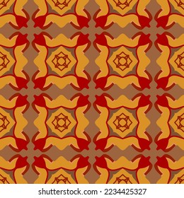 Geometric Seamless Pattern with Tribal Shape. Pattern designed in Ikat, Aztec, Moroccan, Thai, Luxury Arabic Style. Ideal for Fabric Garment, Ceramics, Wallpaper. Vector Illustration.