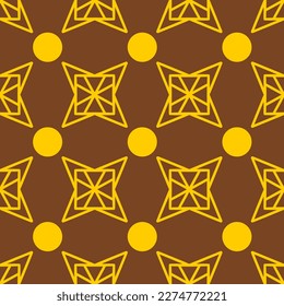 Geometric Seamless Pattern with Tribal Shape. Pattern designed in Ikat, Aztec, Moroccan, Thai, Luxury Arabic Style. Ideal for Fabric Garment, Ceramics, Wallpaper. Vector Illustration.