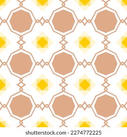 Geometric Seamless Pattern with Tribal Shape. Pattern designed in Ikat, Aztec, Moroccan, Thai, Luxury Arabic Style. Ideal for Fabric Garment, Ceramics, Wallpaper. Vector Illustration.