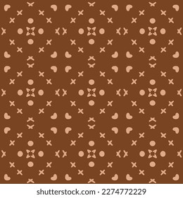 Geometric Seamless Pattern with Tribal Shape. Pattern designed in Ikat, Aztec, Moroccan, Thai, Luxury Arabic Style. Ideal for Fabric Garment, Ceramics, Wallpaper. Vector Illustration.
