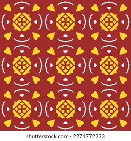 Geometric Seamless Pattern with Tribal Shape. Pattern designed in Ikat, Aztec, Moroccan, Thai, Luxury Arabic Style. Ideal for Fabric Garment, Ceramics, Wallpaper. Vector Illustration.