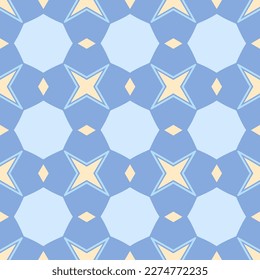 Geometric Seamless Pattern with Tribal Shape. Pattern designed in Ikat, Aztec, Moroccan, Thai, Luxury Arabic Style. Ideal for Fabric Garment, Ceramics, Wallpaper. Vector Illustration.