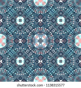 Geometric seamless pattern in tribal style, ethnic vector illustration