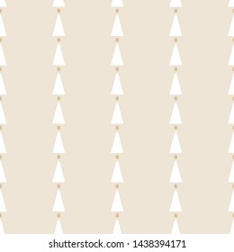 Geometric seamless pattern. Two colors beige and white. Vector illustration