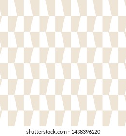 Geometric seamless pattern. Two colors beige and white. Vector illustration