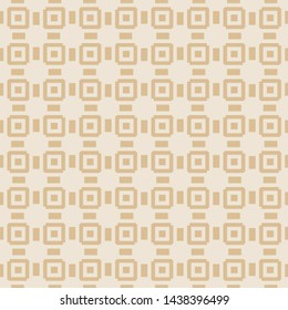 Geometric seamless pattern. Two colors beige and white. Vector illustration