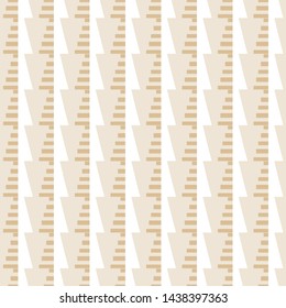 Geometric seamless pattern. Two colors beige and white. Vector illustration