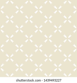 Geometric seamless pattern. Two colors beige and white. Vector illustration