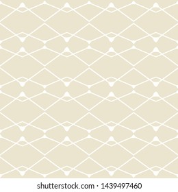 Geometric seamless pattern. Two colors beige and white. Vector illustration