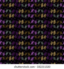 Geometric seamless pattern. Uneven interesting structure squares, bars, spots and lines, drawn by hand. Pattern for design, background, wallpaper, packaging, fabrics, textiles and other.