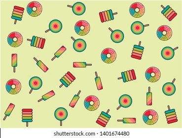 Geometric seamless pattern with uniqe shape. Creative concept design for print. Beautiful wallpaper in vector. Colorful pattern.