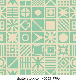 Geometric seamless pattern. Vector abstract background with square shapes.