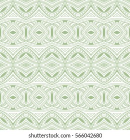 Geometric seamless pattern. Vector abstract green and white background.
