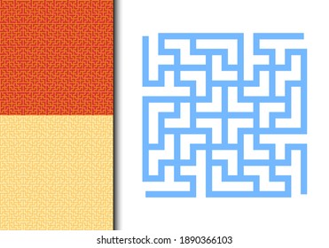 Geometric seamless pattern vector background for fabric, textile, tile, decor. Eps 10. Isolated object