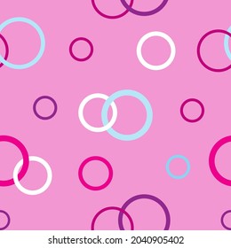 Geometric seamless pattern. Vector background with rings.
